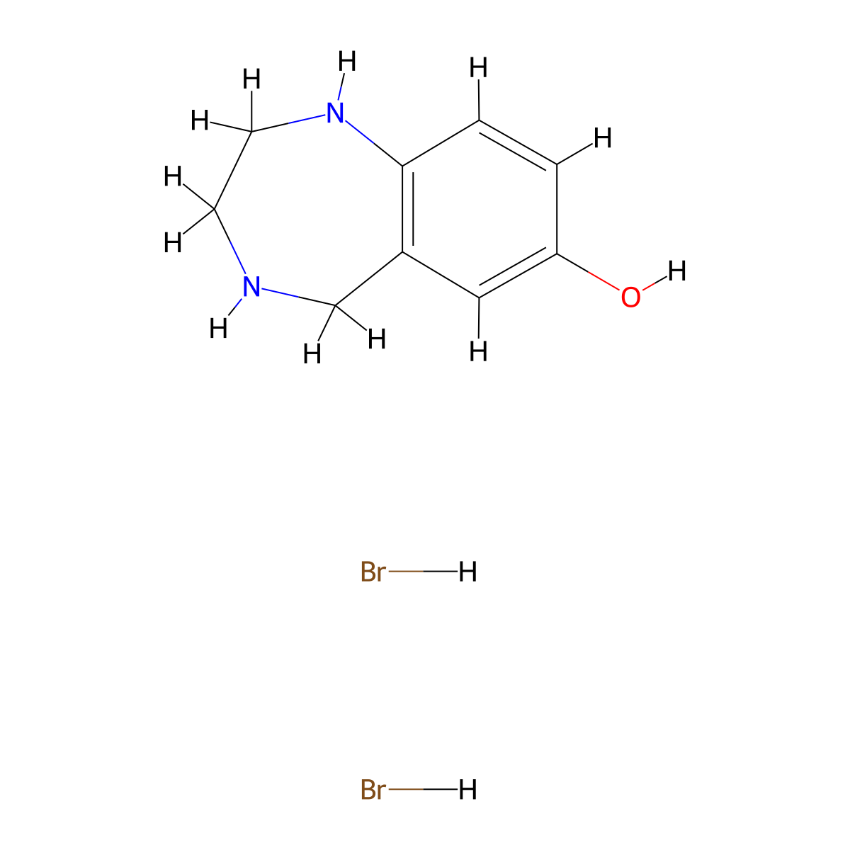 2,3,4,5-tetrahydro-1H-1,4-benzodiazepin-7-ol dihydrobromide molecular structure, CAS 1955499-08-7