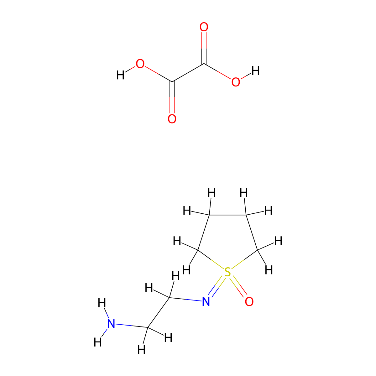 Oxalic acid;2-[(1-oxothiolan-1-ylidene)amino]ethanamine molecular structure, CAS 1955499-23-6