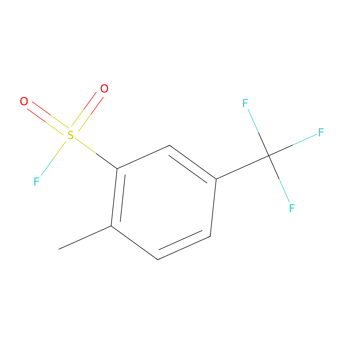 2-Methyl-5-(trifluoromethyl)benzene-1-sulfonyl fluoride molecular structure, CAS 1955499-32-7
