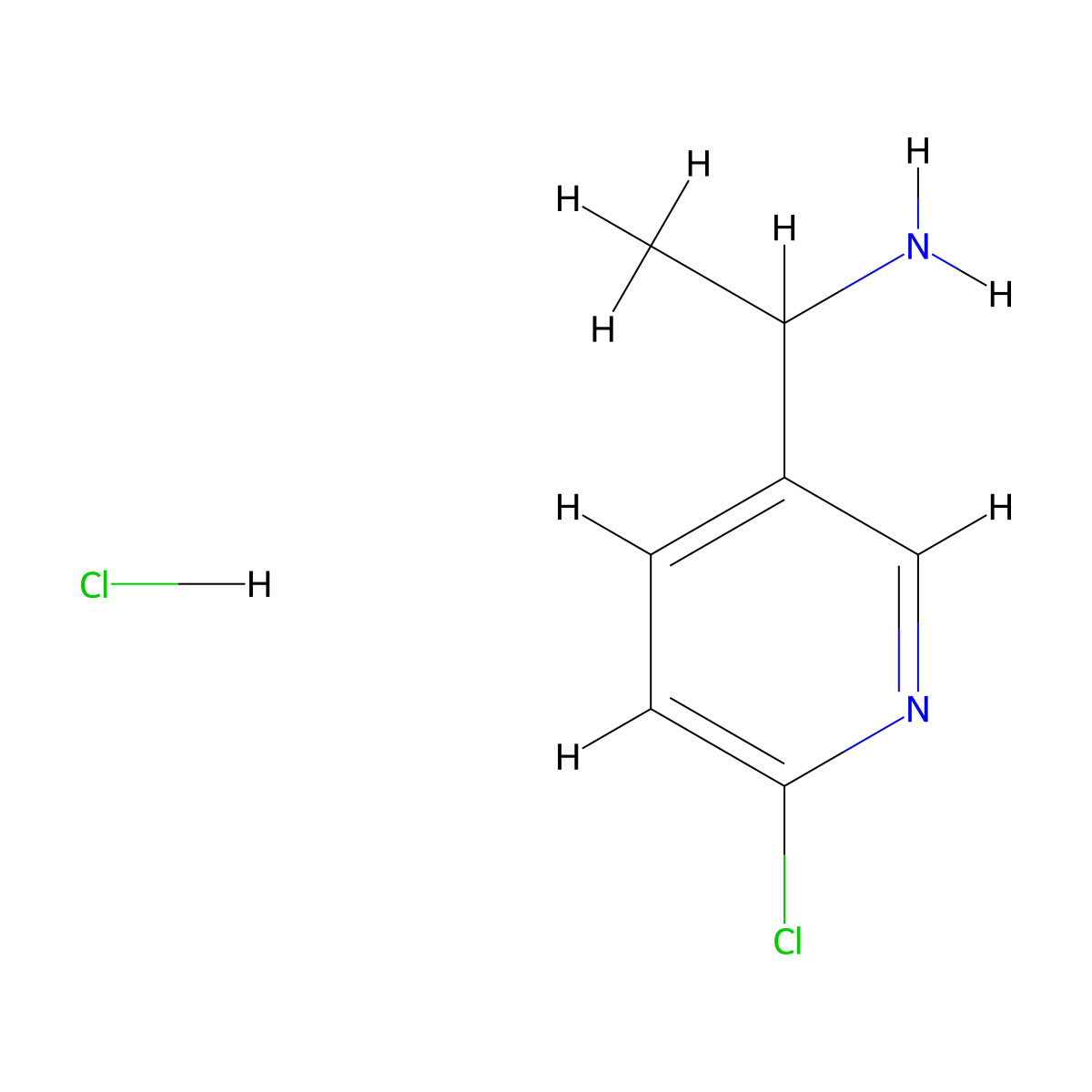 1-(6-Chloropyridin-3-yl)ethan-1-amine hydrochloride molecular structure, CAS 1955499-39-4