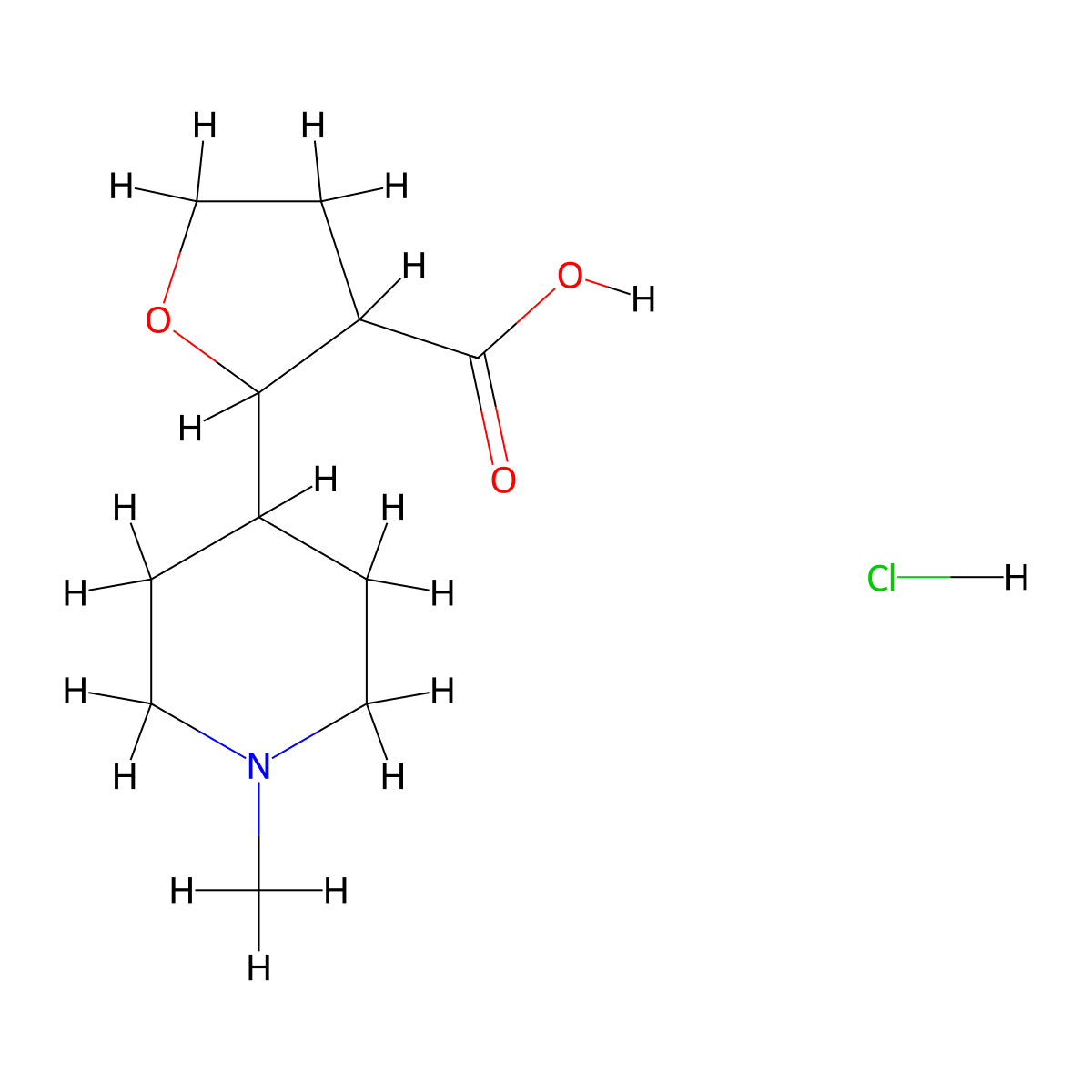 2-(1-Methylpiperidin-4-yl)oxolane-3-carboxylic acid hydrochloride molecular structure, CAS 1955499-45-2