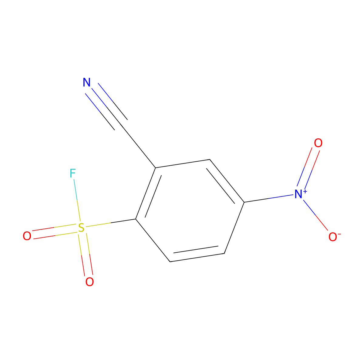 2-Cyano-4-nitrobenzene-1-sulfonyl fluoride molecular structure, CAS 1955499-48-5