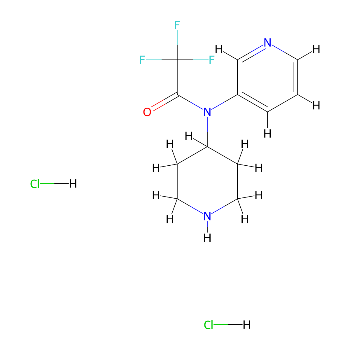 2,2,2-trifluoro-N-(piperidin-4-yl)-N-(pyridin-3-yl)acetamide dihydrochloride molecular structure, CAS 1955499-55-4