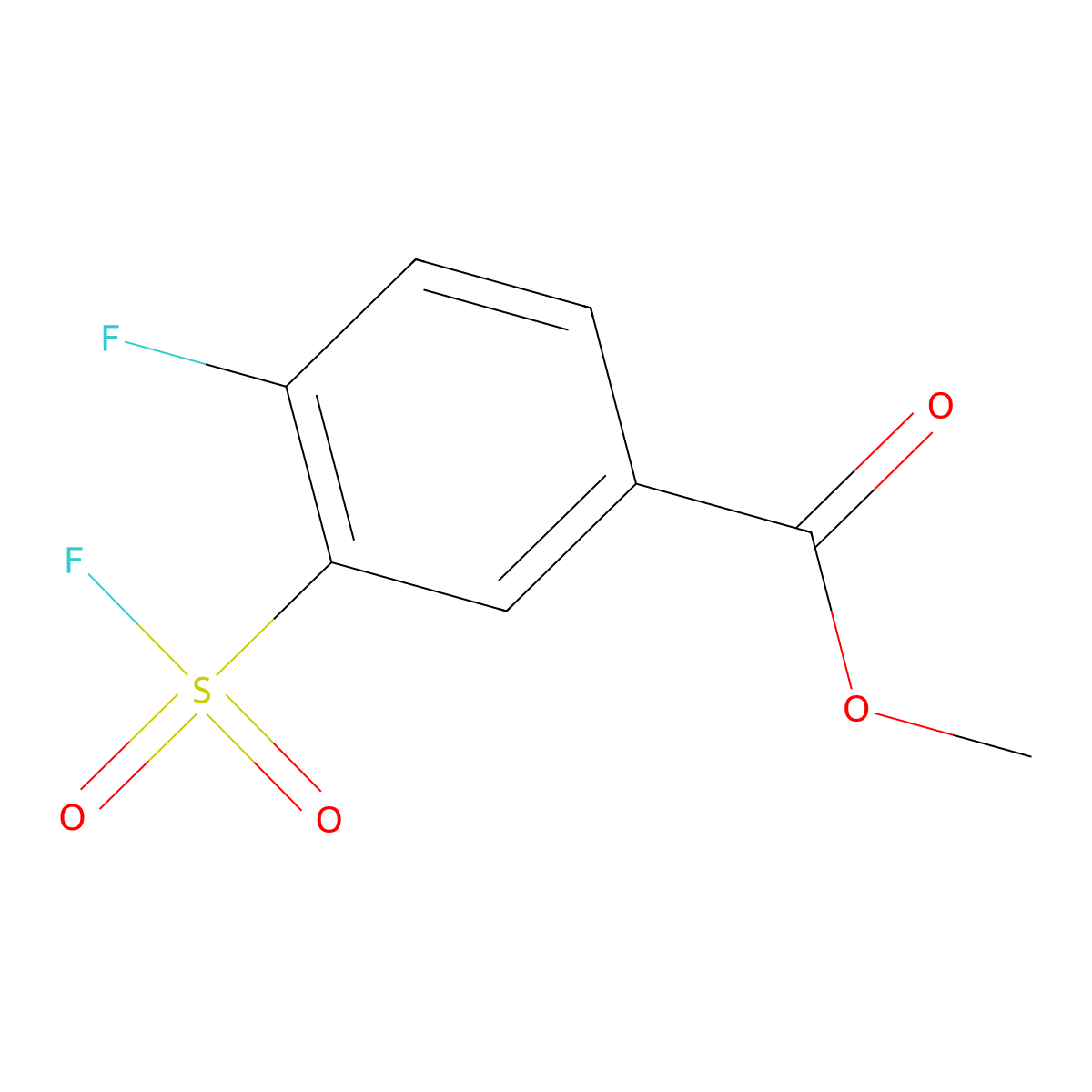 Methyl 4-fluoro-3-(fluorosulfonyl)benzoate molecular structure, CAS 1955499-57-6