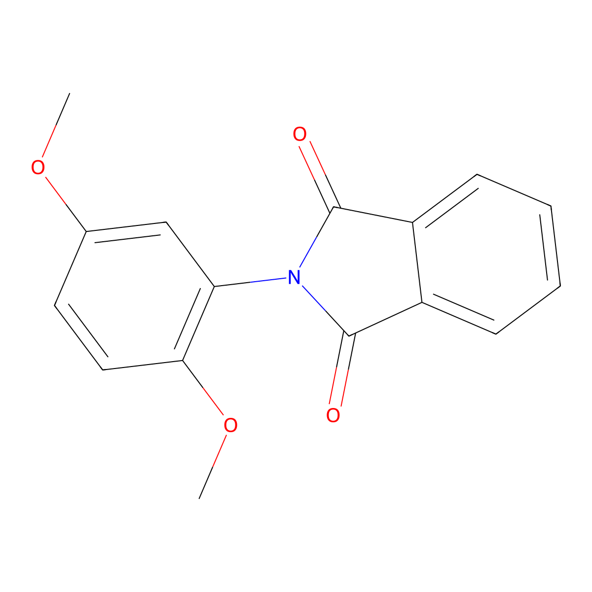 1H-Isoindole-1,3(2H)-dione, 2-(2,5-dimethoxyphenyl)- molecular structure, CAS 19555-15-8