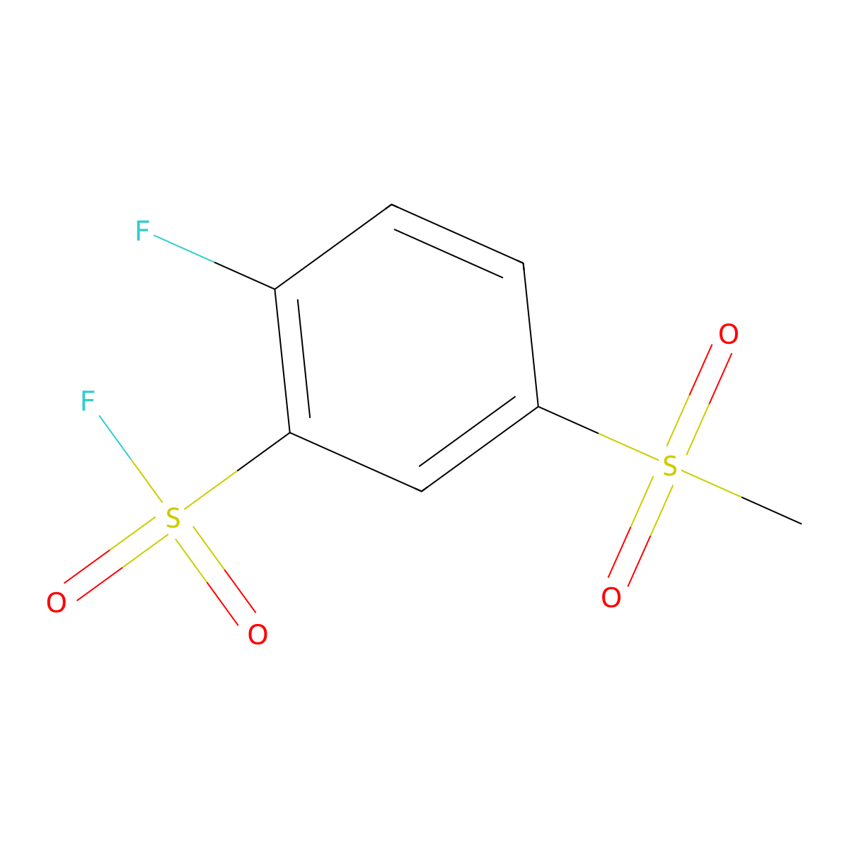 2-Fluoro-5-methanesulfonylbenzene-1-sulfonyl fluoride molecular structure, CAS 1955505-52-8