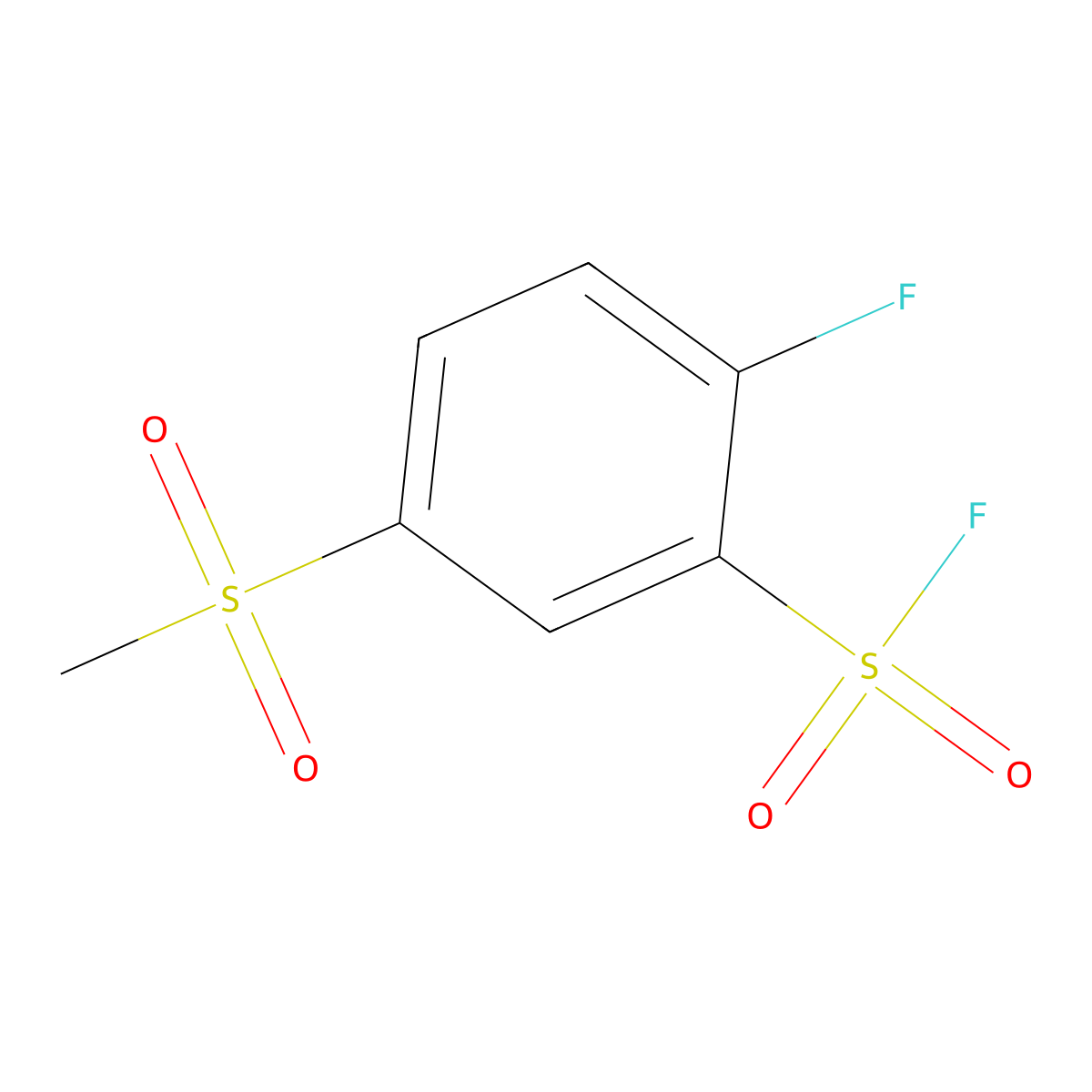 2-Fluoro-5-methanesulfonylbenzene-1-sulfonyl fluoride molecular structure, CAS 1955505-52-8
