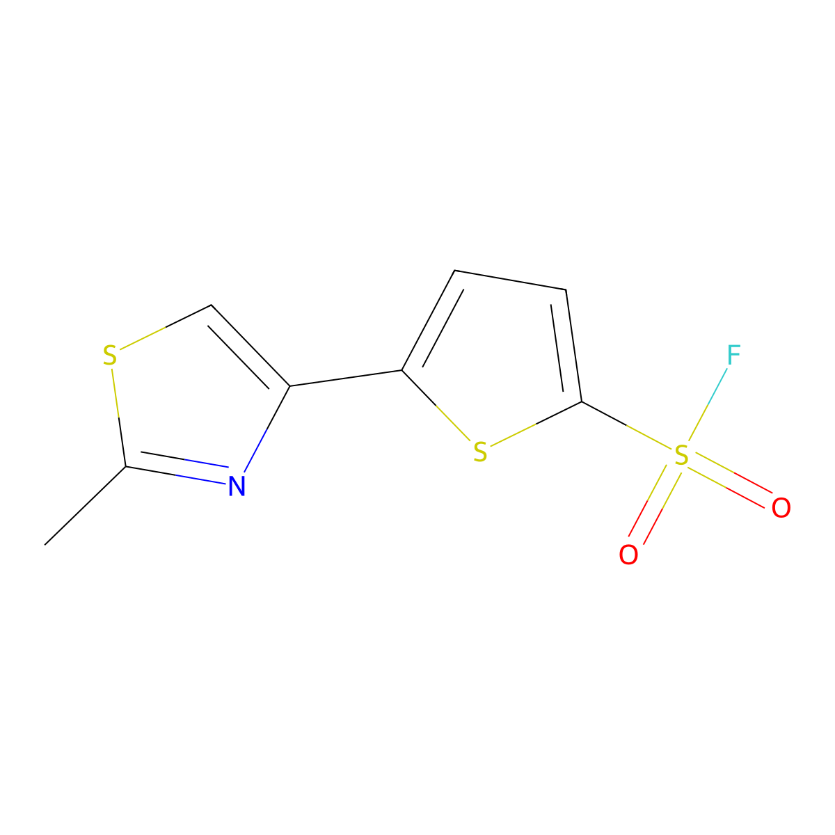 5-(2-Methyl-1,3-thiazol-4-yl)thiophene-2-sulfonyl fluoride molecular structure, CAS 1955505-66-4