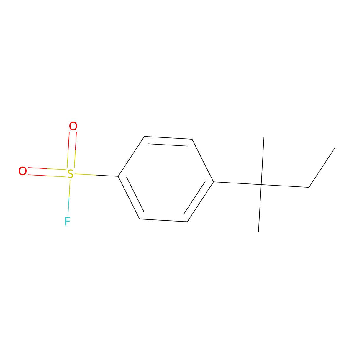 4-(2-Methylbutan-2-yl)benzene-1-sulfonyl fluoride molecular structure, CAS 1955505-72-2