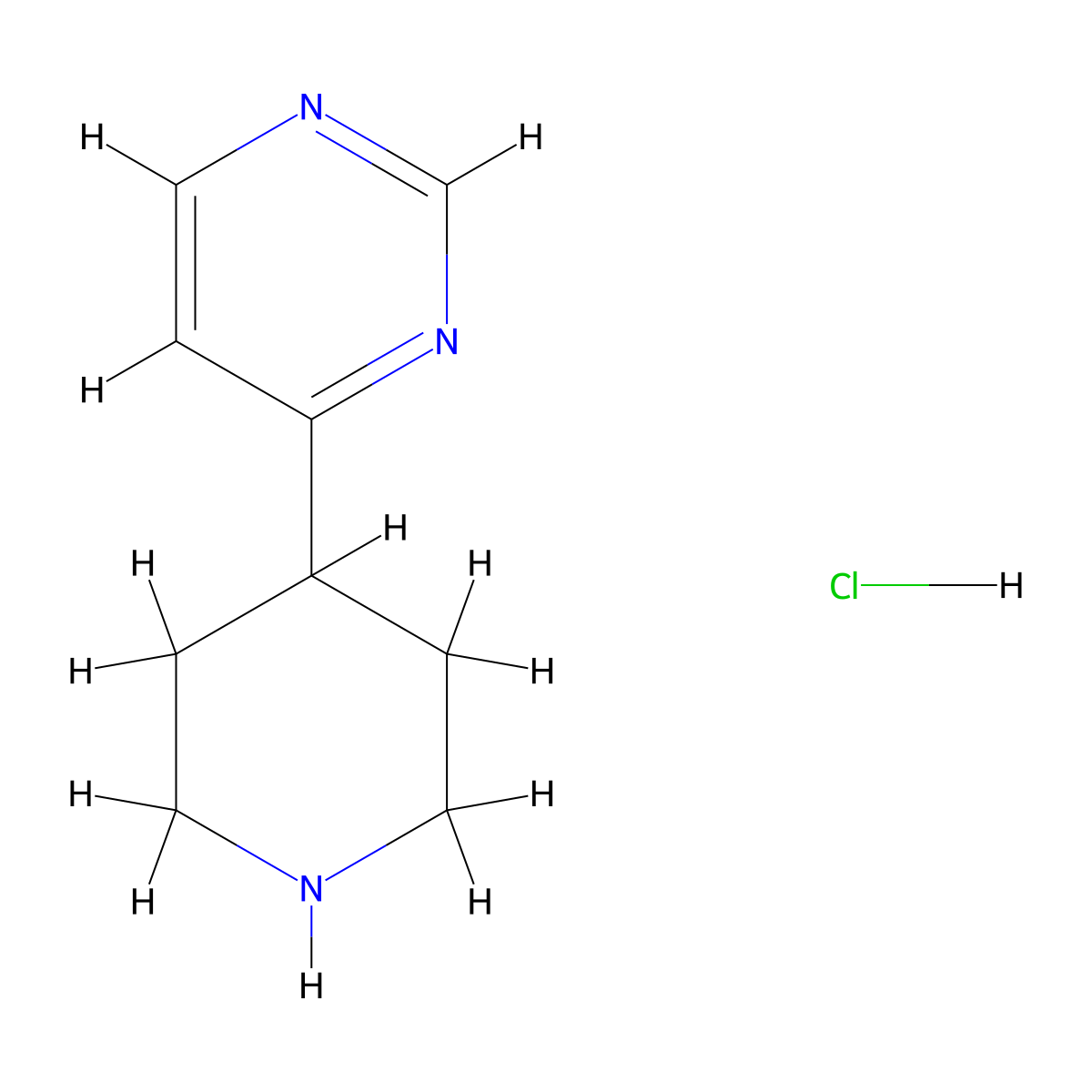 4-(Piperidin-4-YL)pyrimidine hydrochloride molecular structure, CAS 1955505-79-9