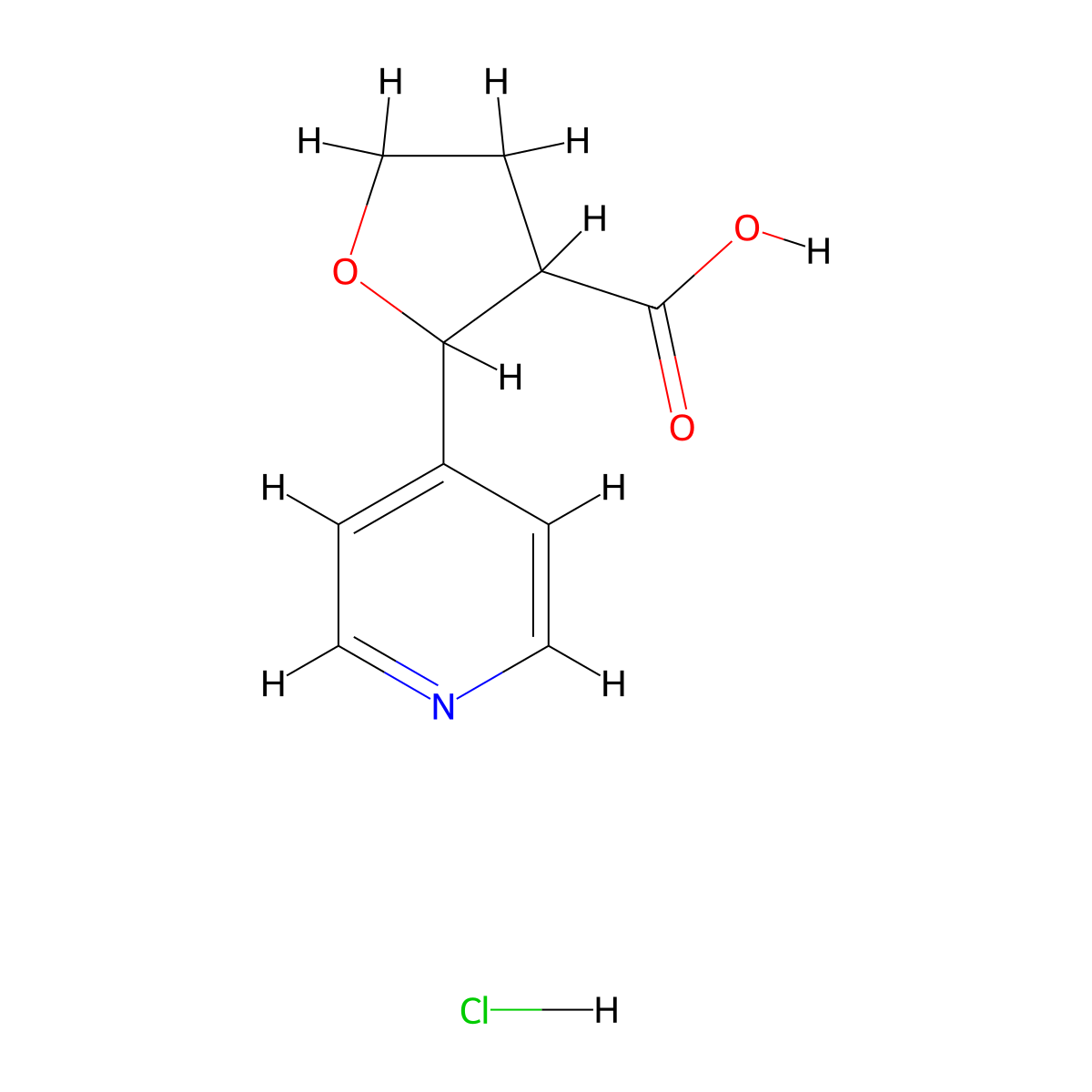 2-(Pyridin-4-yl)oxolane-3-carboxylic acid hydrochloride molecular structure, CAS 1955505-89-1