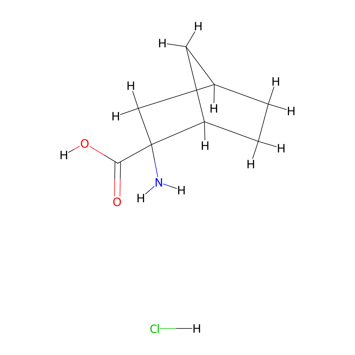 2-Aminobicyclo(2.2.1)heptane-2-carboxylic acid hydrochloride molecular structure, CAS 1955506-00-9