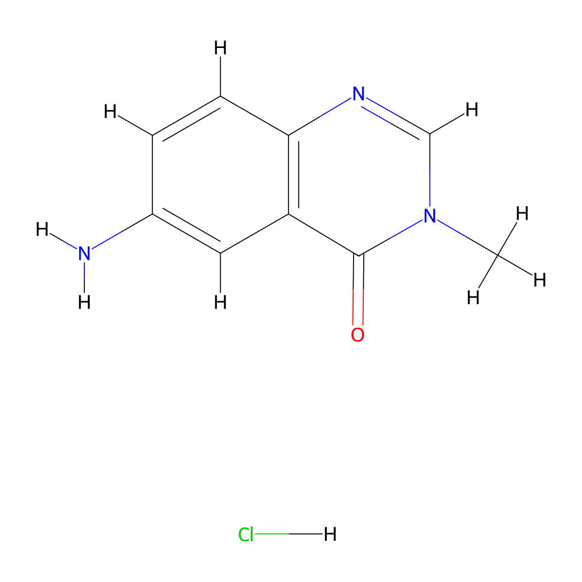 6-amino-3-methylquinazolin-4(3H)-one hydrochloride molecular structure, CAS 1955506-01-0