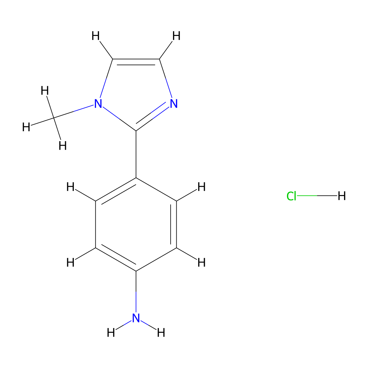 4-(1-methyl-2,3-dihydro-1H-imidazol-2-ylidene)cyclohexa-2,5-dien-1-imine hydrochloride molecular structure, CAS 1955506-17-8