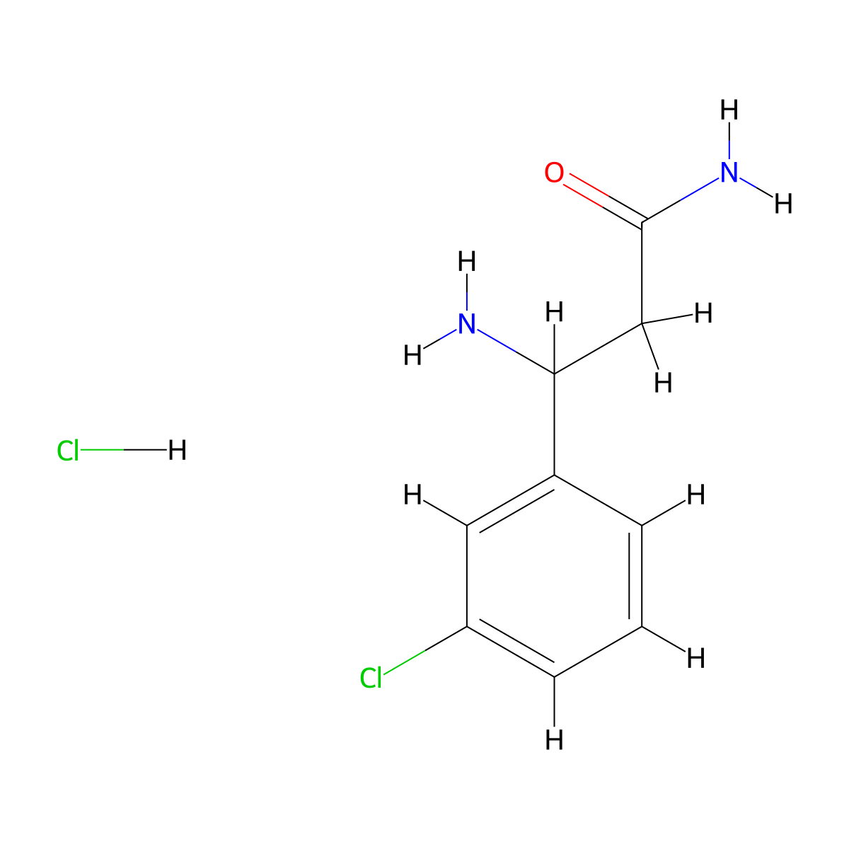 3-Amino-3-(3-chlorophenyl)propanamide hydrochloride molecular structure, CAS 1955506-28-1