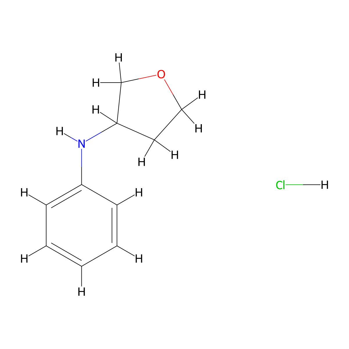 N-Phenyloxolan-3-amine hydrochloride molecular structure, CAS 1955506-47-4