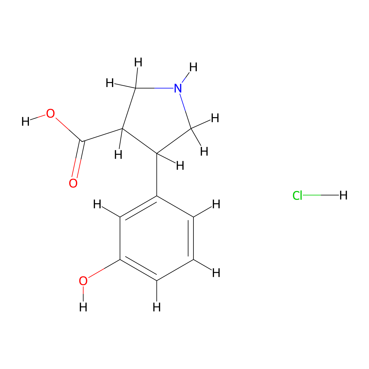 4-(3-Hydroxyphenyl)pyrrolidine-3-carboxylic acid hydrochloride molecular structure, CAS 1955506-48-5