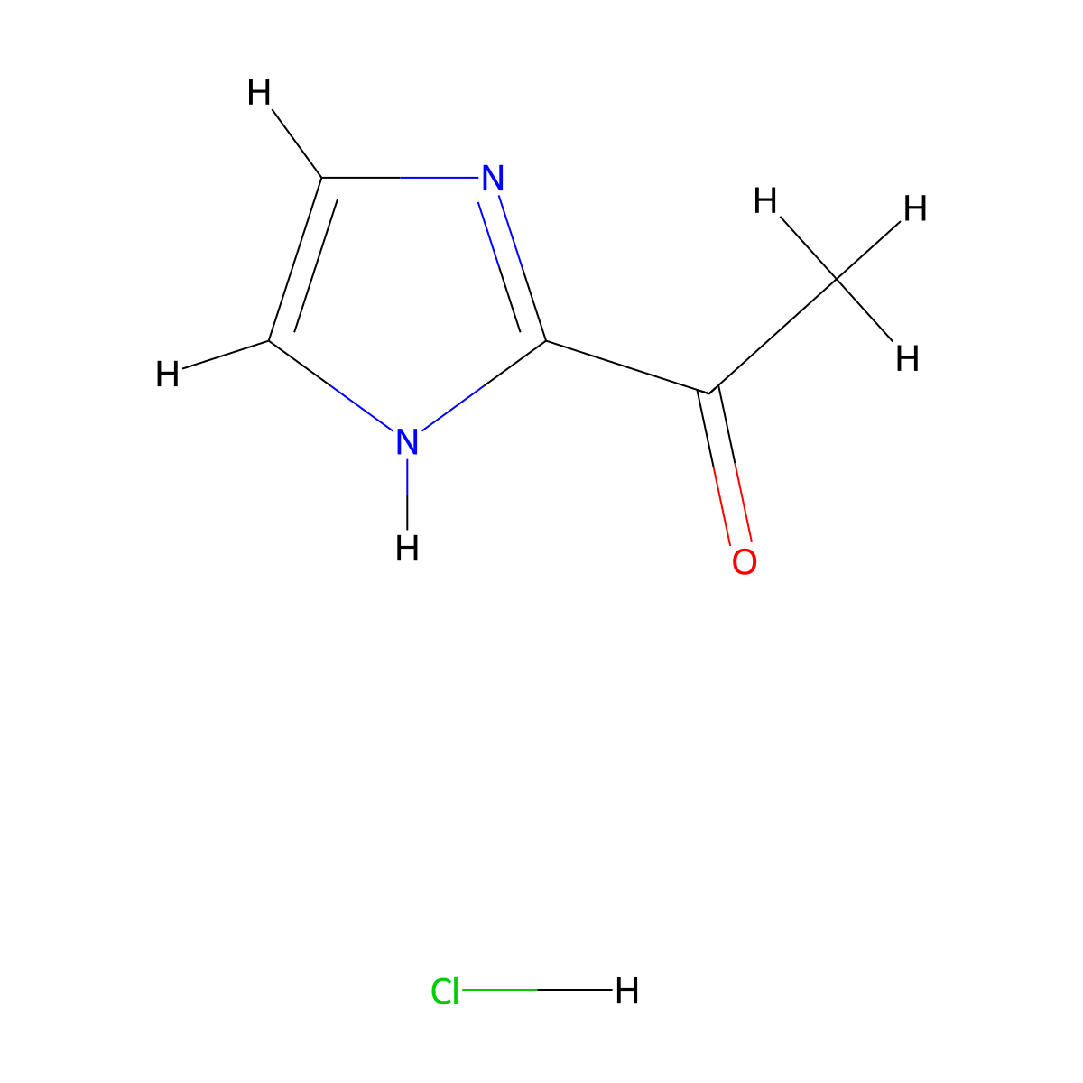1-(1H-imidazol-2-yl)ethan-1-one hydrochloride molecular structure, CAS 1955506-52-1