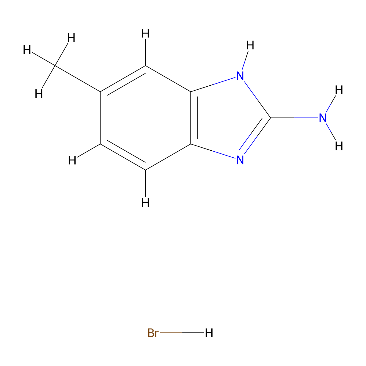 6-Methyl-1H-benzo[d]imidazol-2-amine hydrobromide molecular structure, CAS 1955506-59-8
