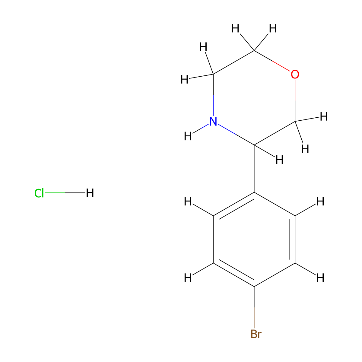 3-(4-Bromophenyl)morpholine hydrochloride molecular structure, CAS 1955506-61-2