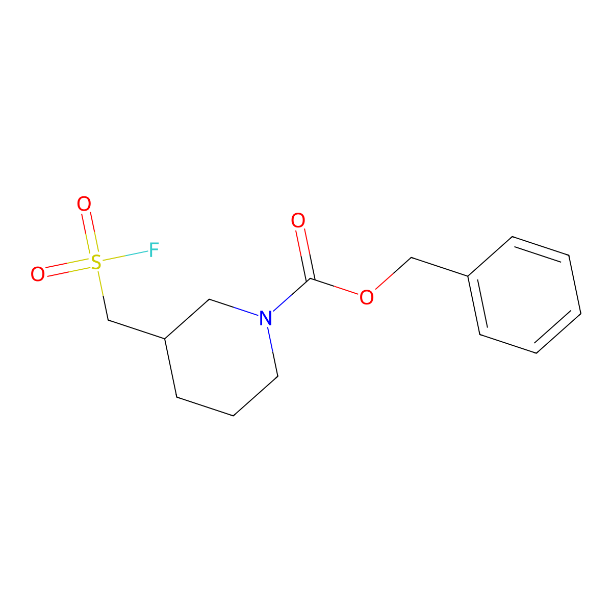 Benzyl 3-[(fluorosulfonyl)methyl]piperidine-1-carboxylate molecular structure, CAS 1955506-77-0