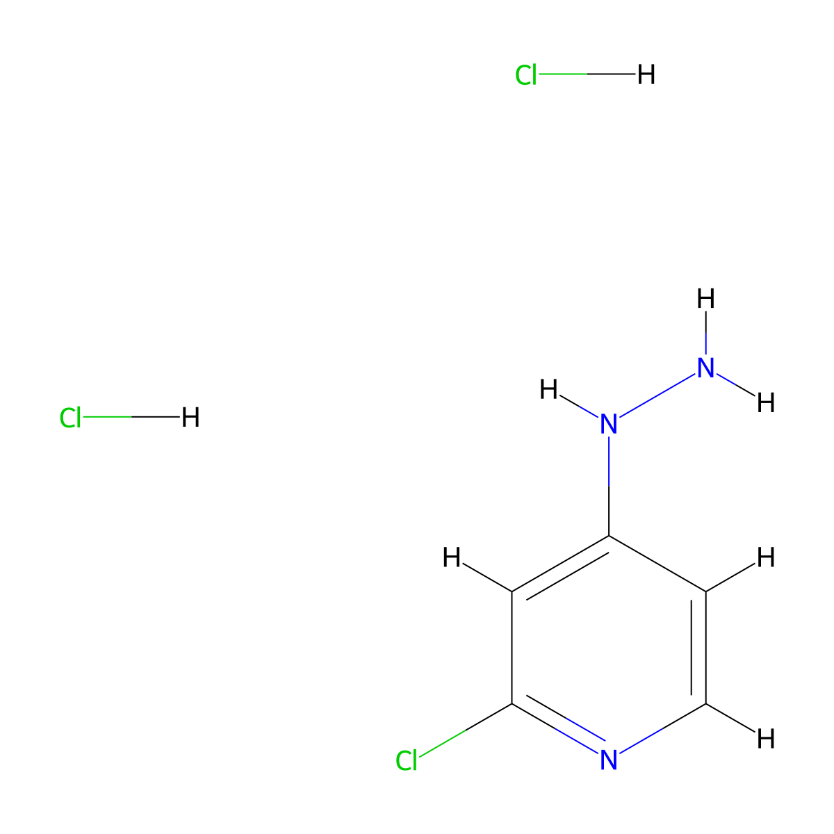 2-Chloro-4-hydrazinylpyridine dihydrochloride molecular structure, CAS 1955506-81-6