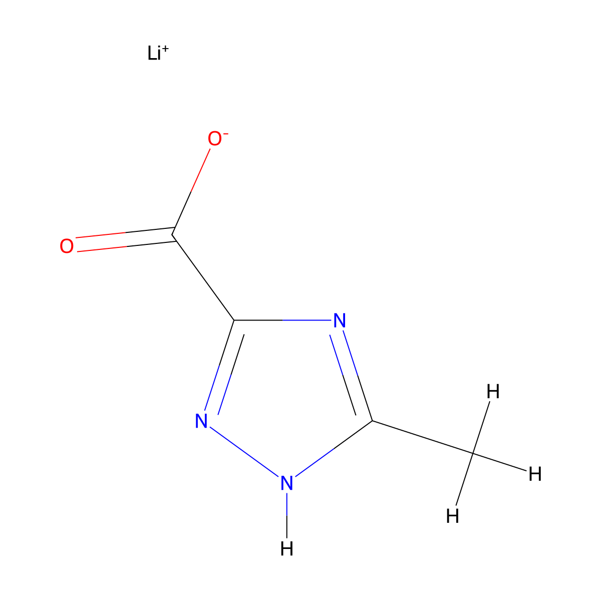 lithium 5-methyl-1H-1,2,4-triazole-3-carboxylate molecular structure, CAS 1955507-13-7