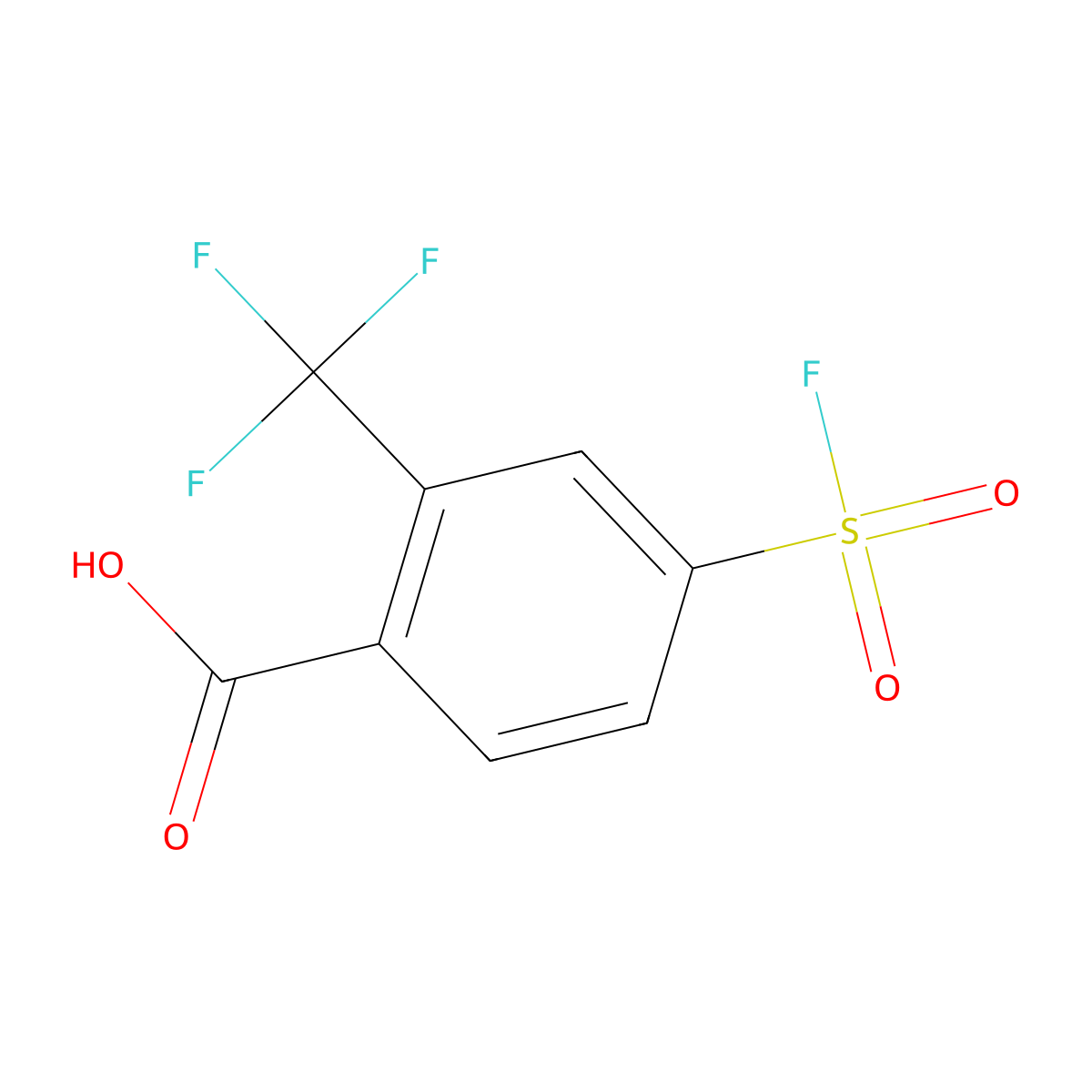 4-(Fluorosulfonyl)-2-(trifluoromethyl)benzoic acid molecular structure, CAS 1955507-14-8