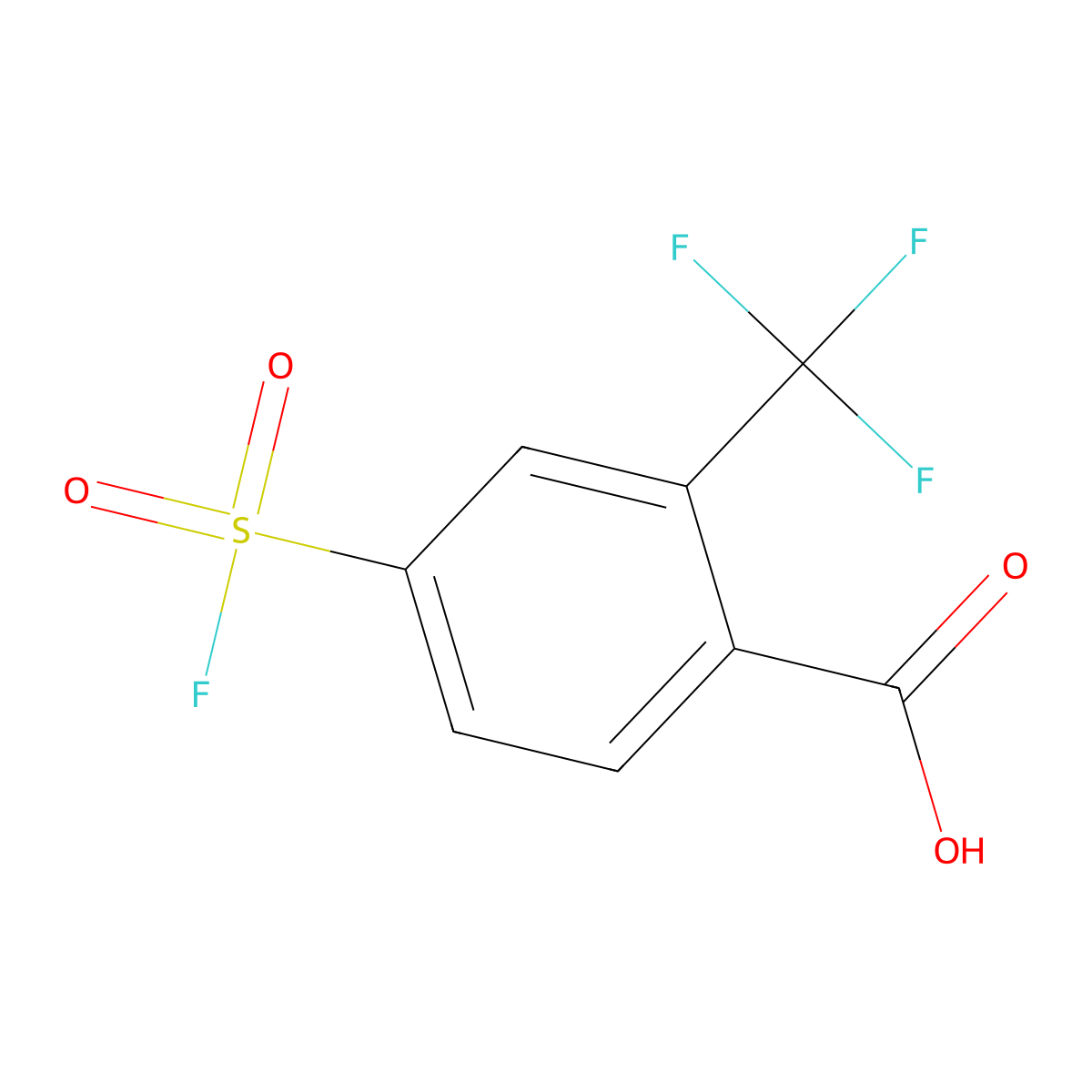 4-(Fluorosulfonyl)-2-(trifluoromethyl)benzoic acid molecular structure, CAS 1955507-14-8