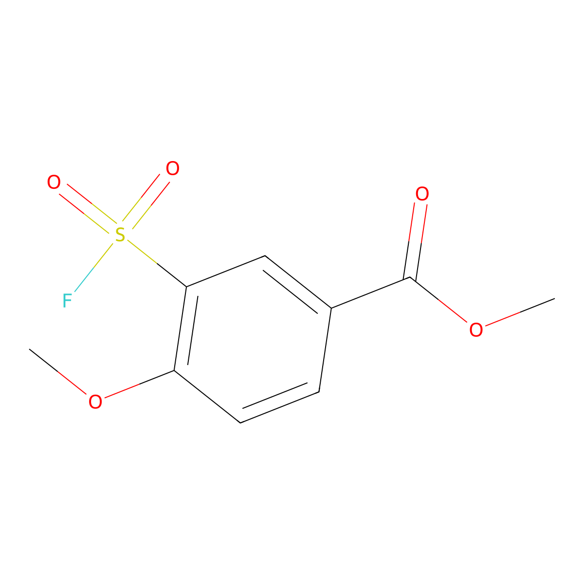 Methyl 3-(fluorosulfonyl)-4-methoxybenzoate molecular structure, CAS 1955507-27-3