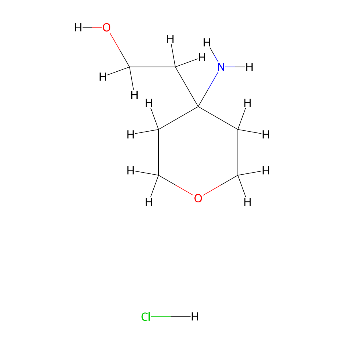 2-(4-Aminooxan-4-yl)ethan-1-ol hydrochloride molecular structure, CAS 1955514-25-6