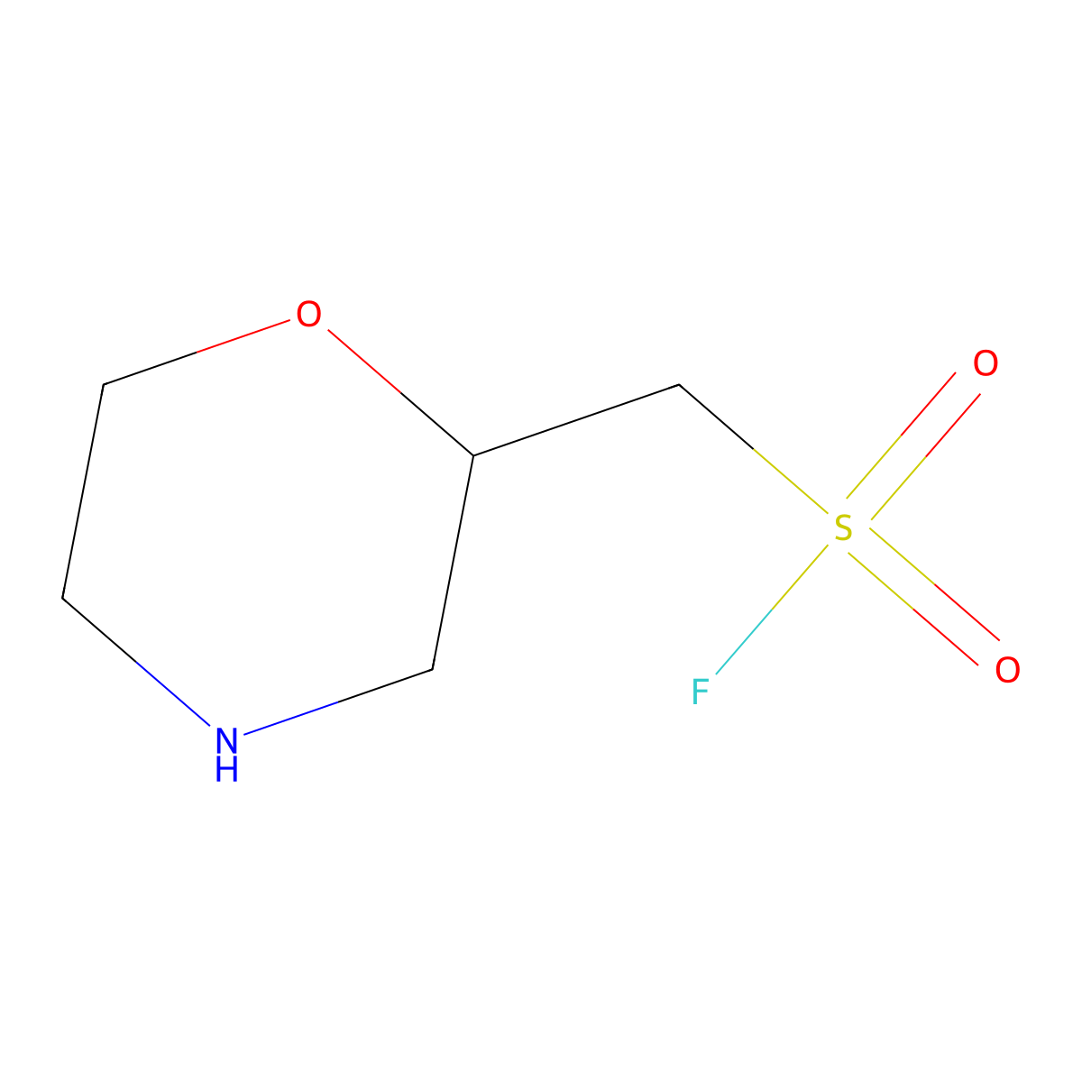 (Morpholin-2-yl)methanesulfonyl fluoride molecular structure, CAS 1955514-29-0