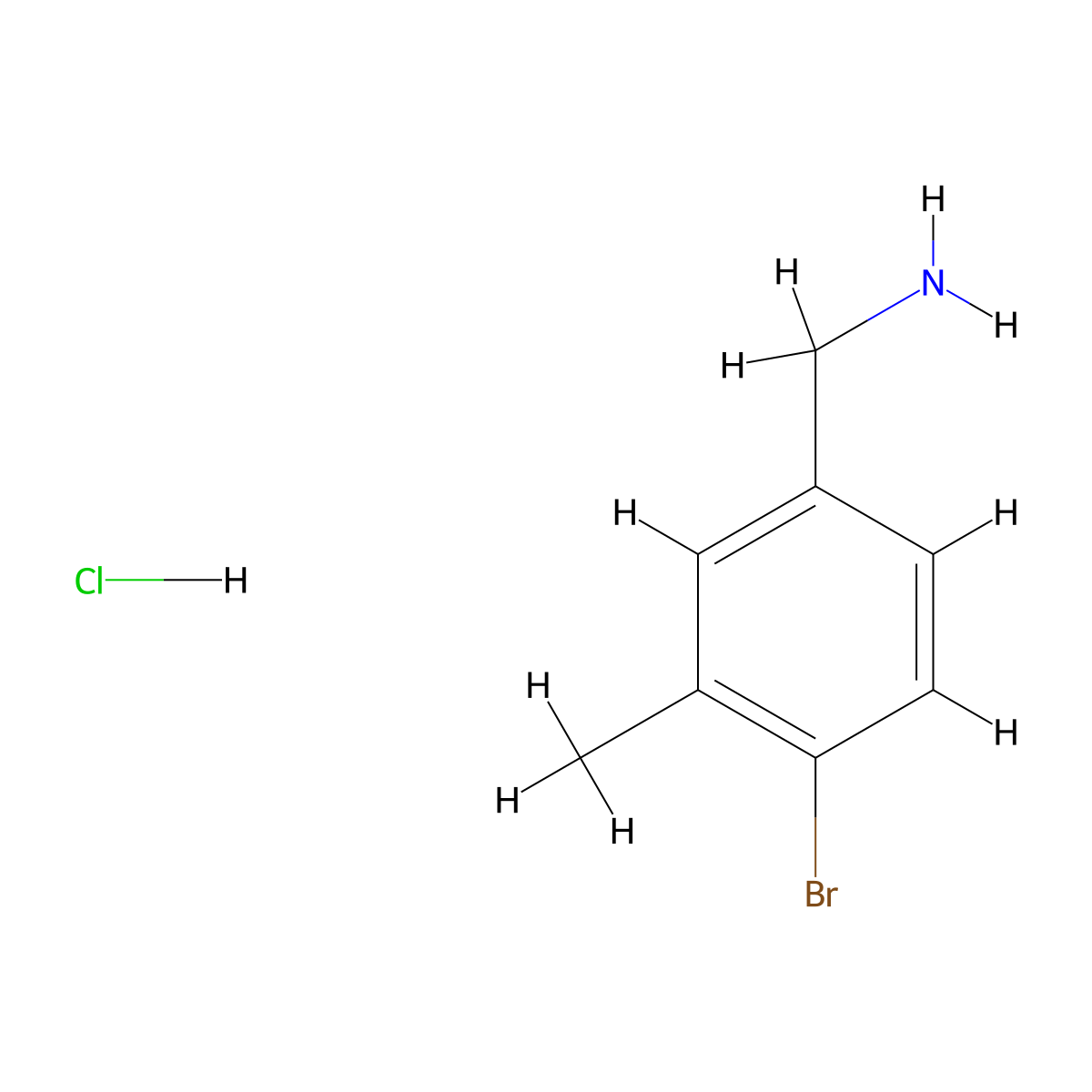(4-Bromo-3-methylphenyl)methanamine hydrochloride molecular structure, CAS 1955514-32-5