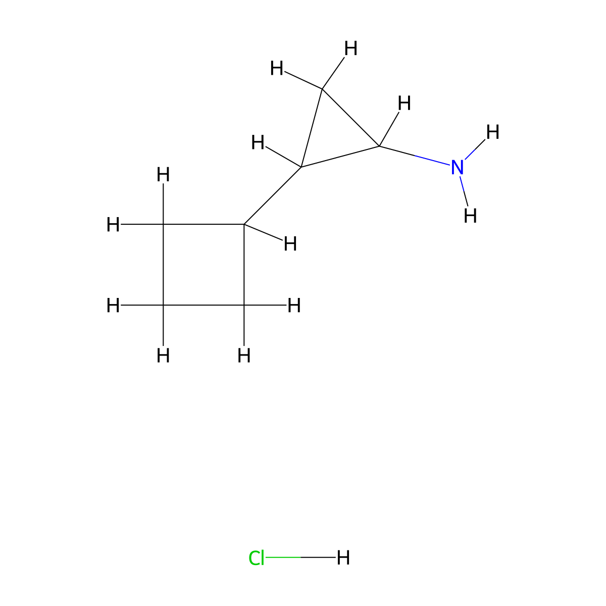2-Cyclobutylcyclopropan-1-amine hydrochloride molecular structure, CAS 1955514-41-6