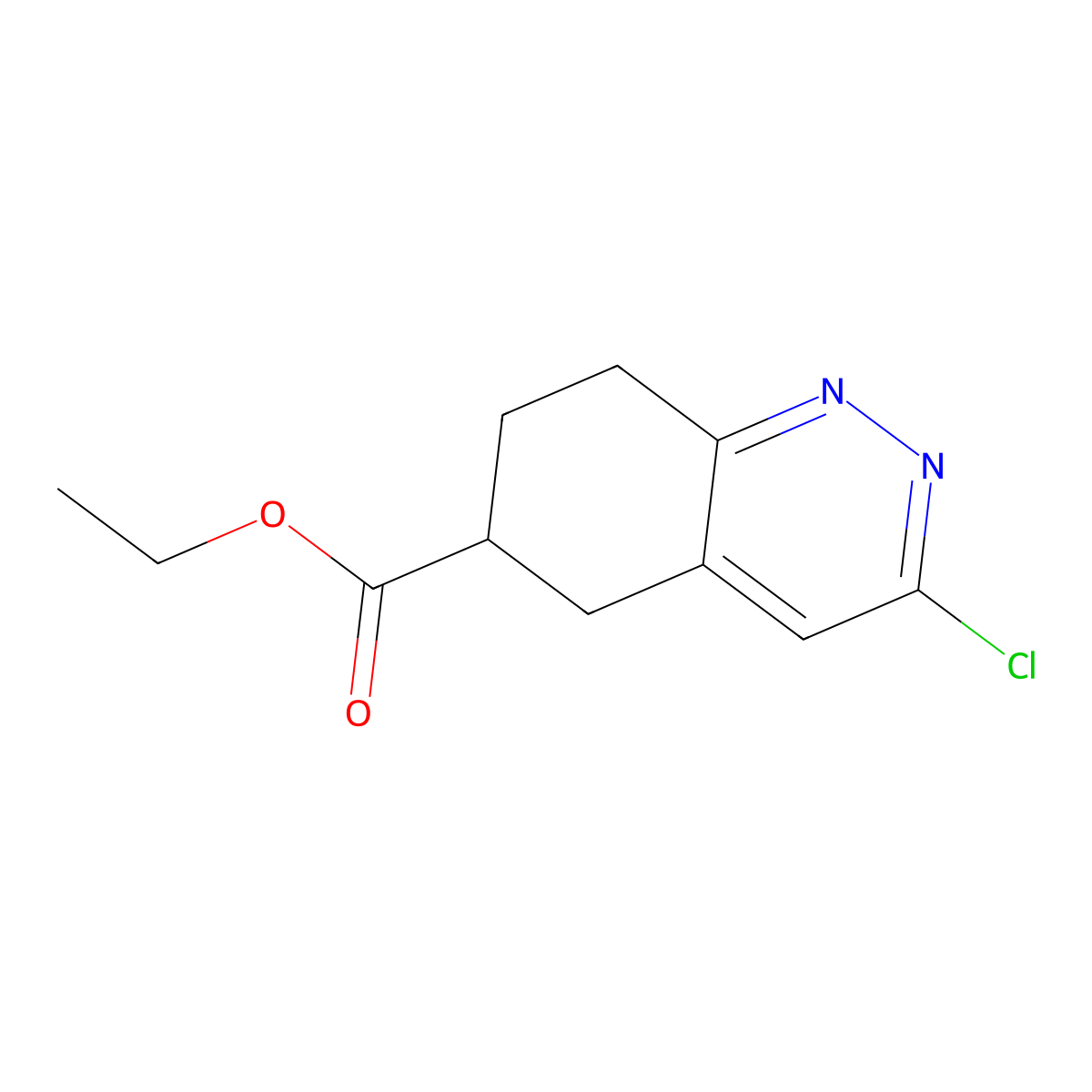 Ethyl 3-chloro-5,6,7,8-tetrahydrocinnoline-6-carboxylate molecular structure, CAS 1955514-47-2