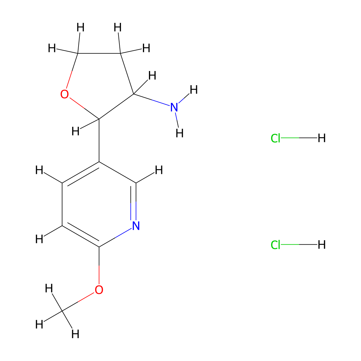 2-(6-Methoxypyridin-3-yl)oxolan-3-amine dihydrochloride molecular structure, CAS 1955514-63-2