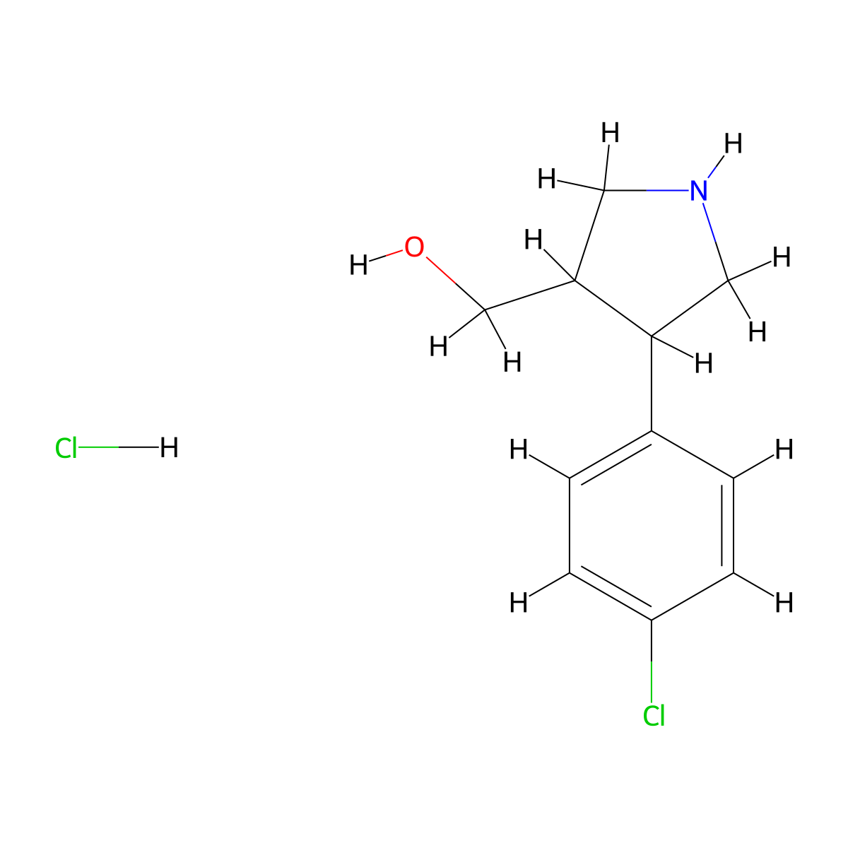 [4-(4-Chlorophenyl)pyrrolidin-3-yl]methanol hydrochloride molecular structure, CAS 1955514-84-7