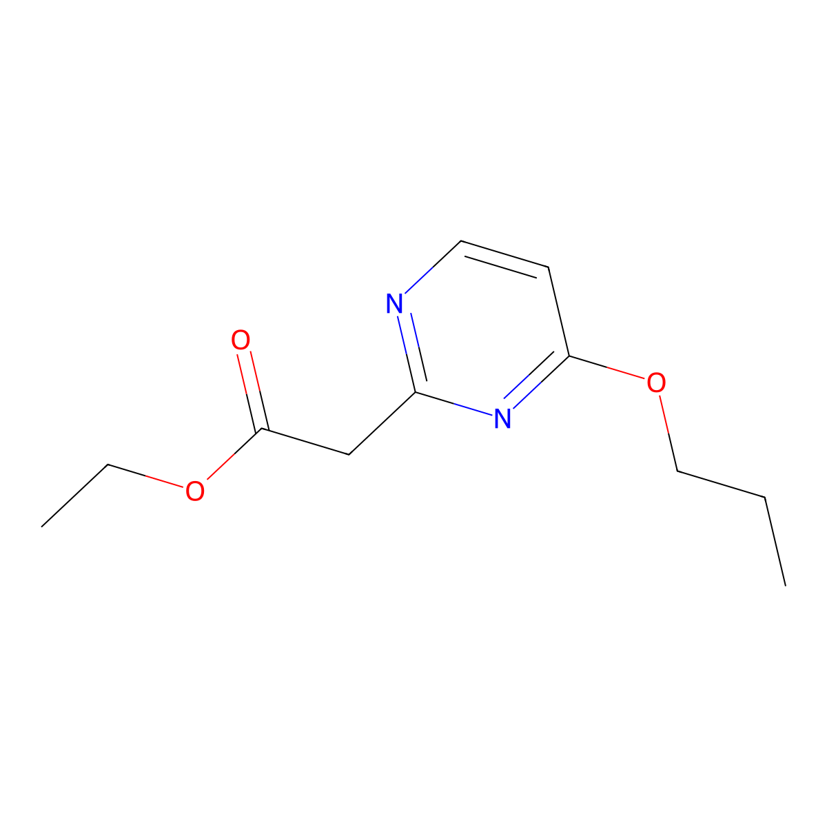 Ethyl 2-(4-propoxypyrimidin-2-yl)acetate molecular structure, CAS 1955514-89-2