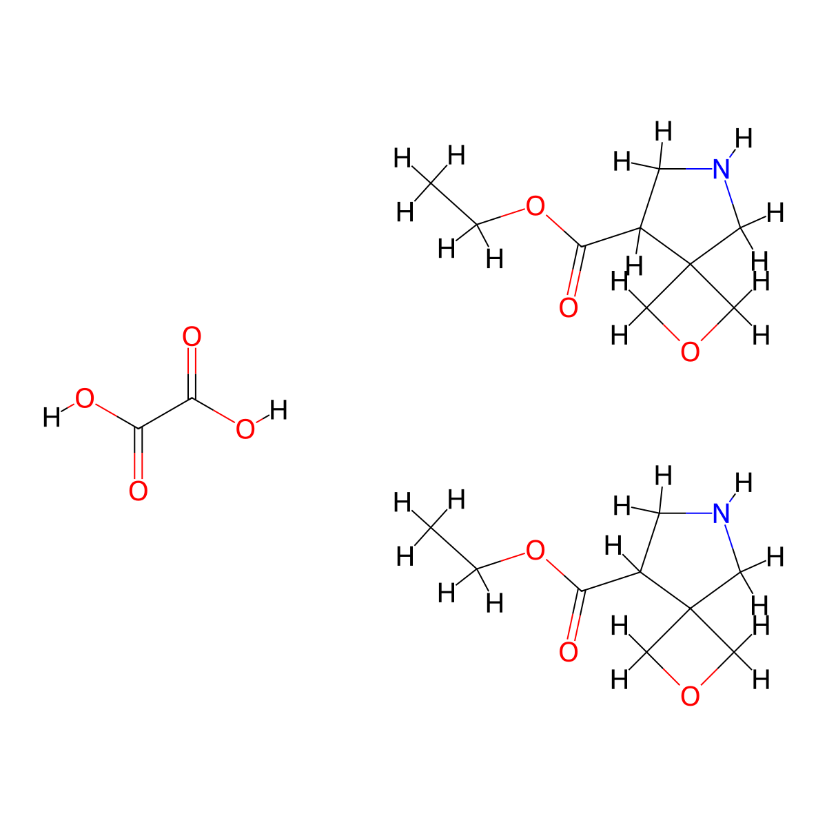 Bis(ethyl 2-oxa-6-azaspiro[3.4]octane-8-carboxylate); oxalic acid molecular structure, CAS 1955514-99-4