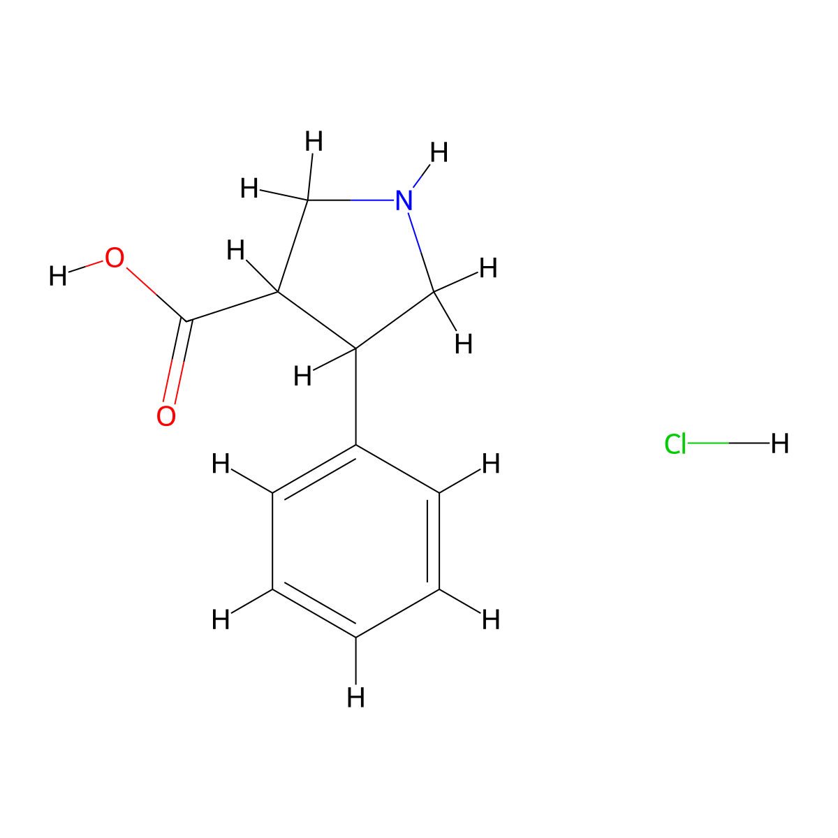 4-Phenylpyrrolidine-3-carboxylic acid hydrochloride molecular structure, CAS 1955515-07-7