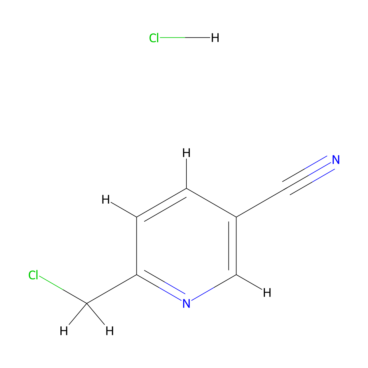 6-(Chloromethyl)nicotinonitrile hydrochloride molecular structure, CAS 1955515-16-8