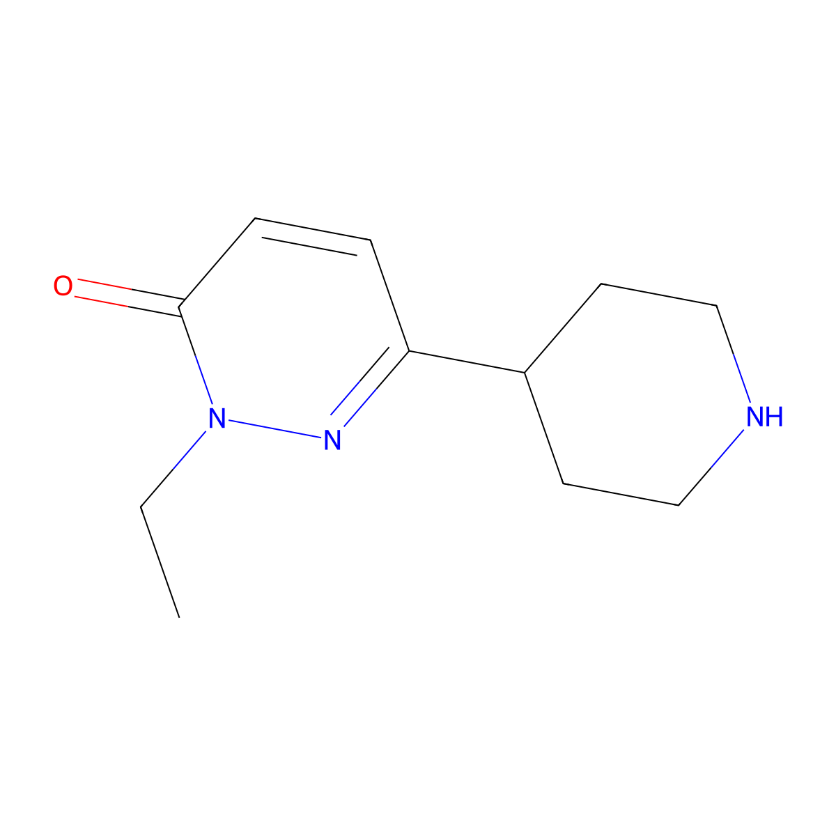 2-ethyl-6-(piperidin-4-yl)pyridazin-3(2H)-one molecular structure, CAS 1955515-33-9