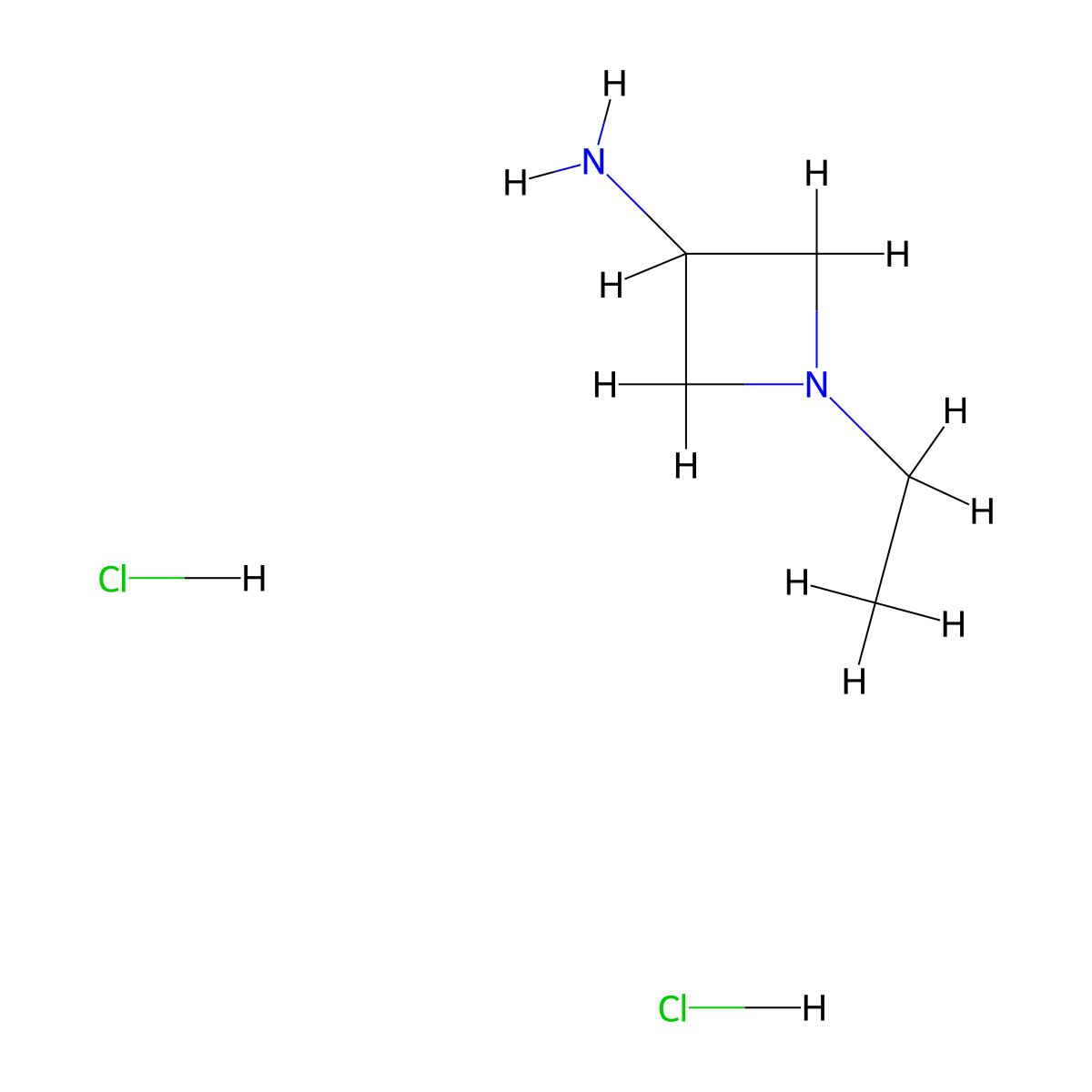 1-Ethyl-azetidin-3-ylamine dihydrochloride molecular structure, CAS 1955515-46-4