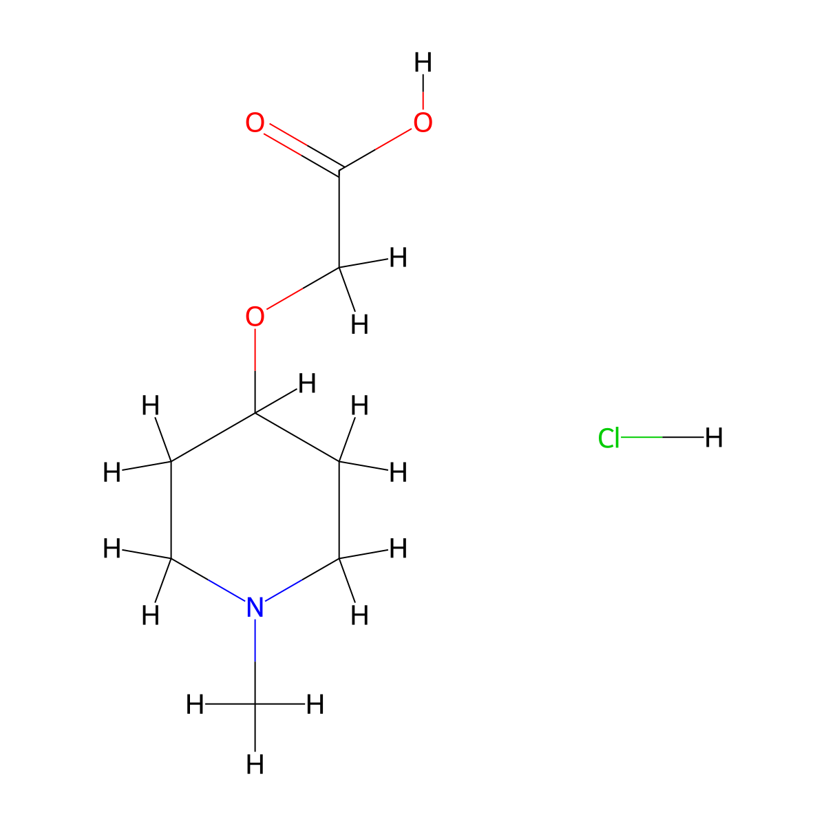 2-[(1-Methylpiperidin-4-yl)oxy]acetic acid hydrochloride molecular structure, CAS 1955515-62-4