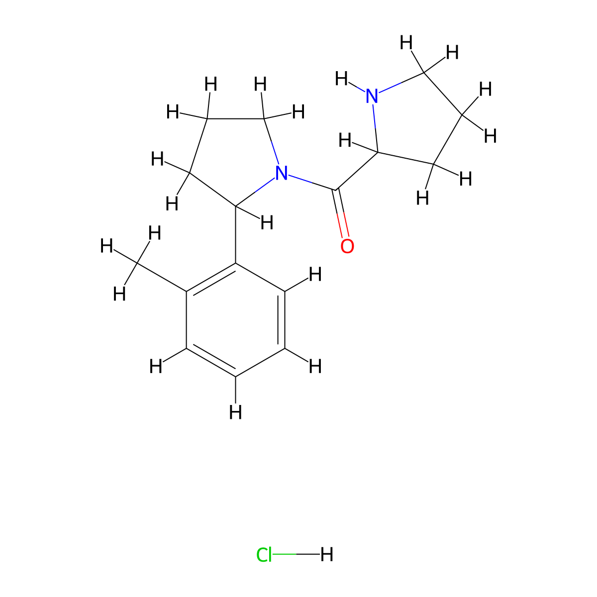 2-(2-Methylphenyl)-1-(pyrrolidine-2-carbonyl)pyrrolidine hydrochloride molecular structure, CAS 1955515-81-7