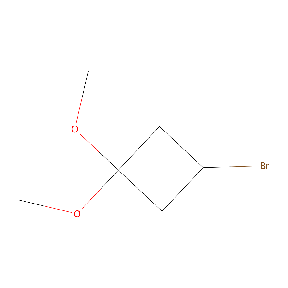 3-Bromo-1,1-dimethoxycyclobutane molecular structure, CAS 1955515-88-4