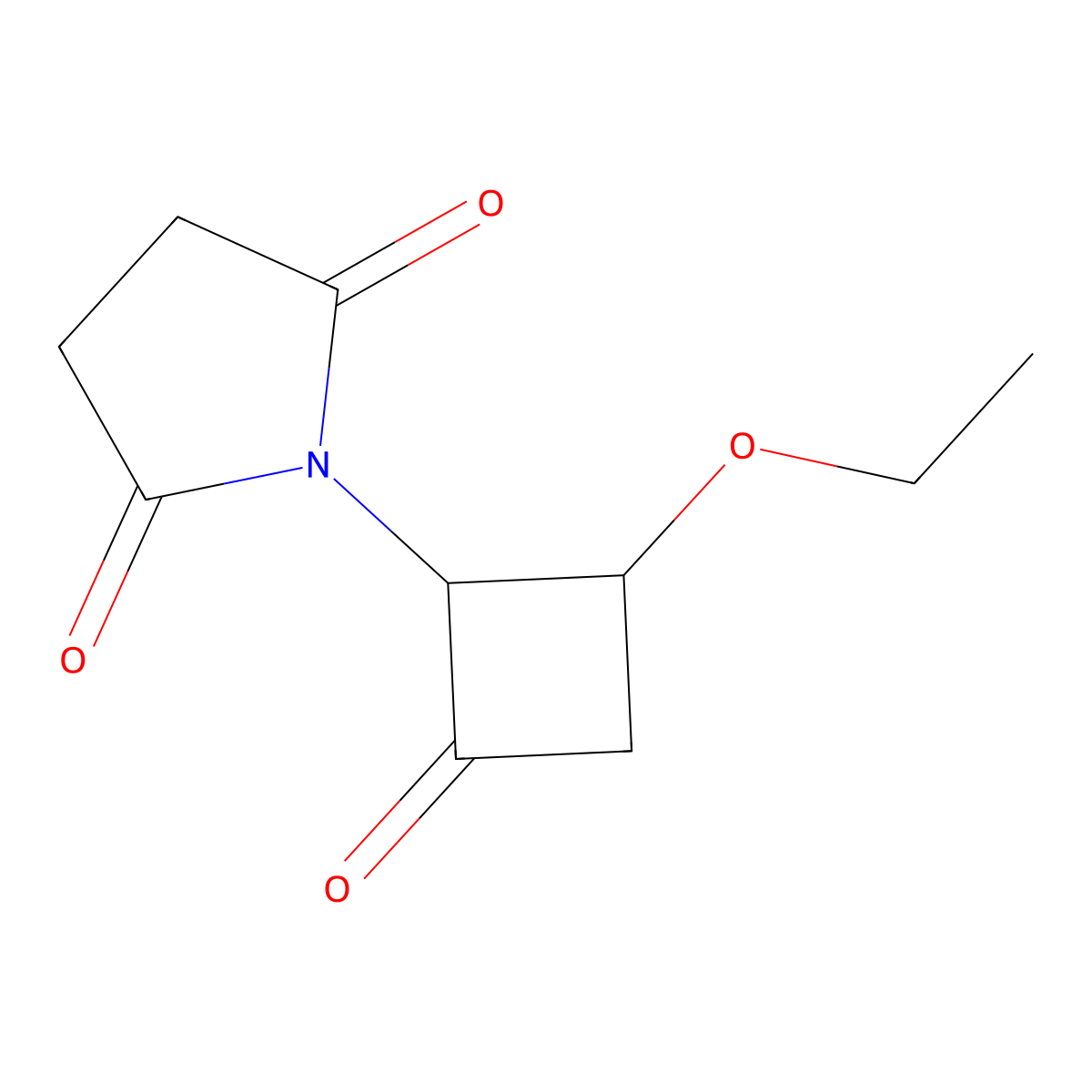 1-(2-Ethoxy-4-oxocyclobutyl)pyrrolidine-2,5-dione molecular structure, CAS 1955516-07-0