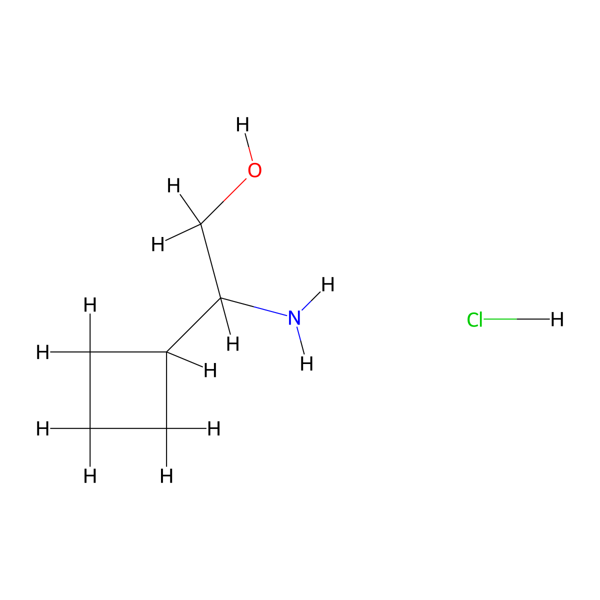 2-Amino-2-cyclobutylethan-1-ol hydrochloride molecular structure, CAS 1955516-27-4