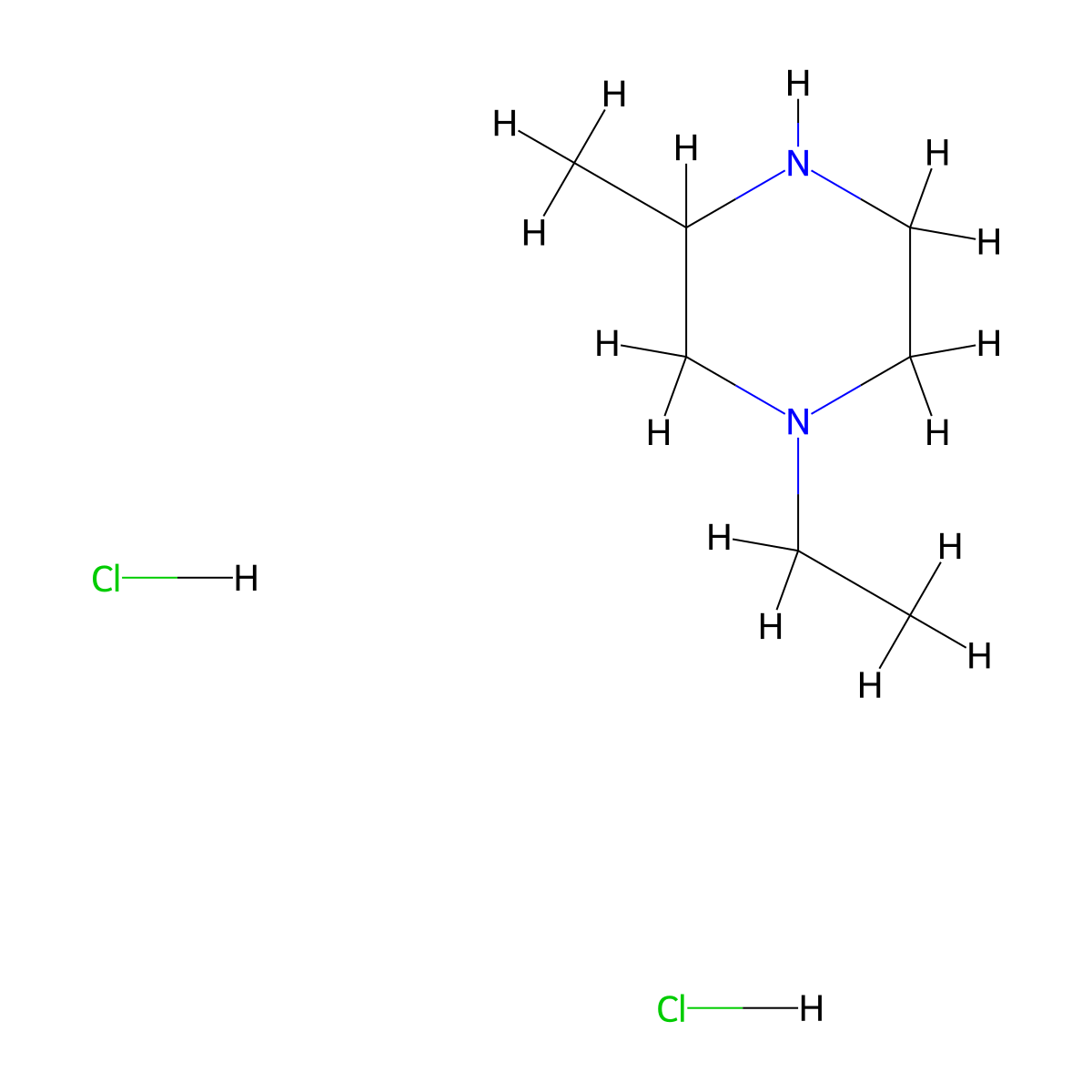 1-Ethyl-3-methyl-piperazine dihydrochloride molecular structure, CAS 1955517-98-2