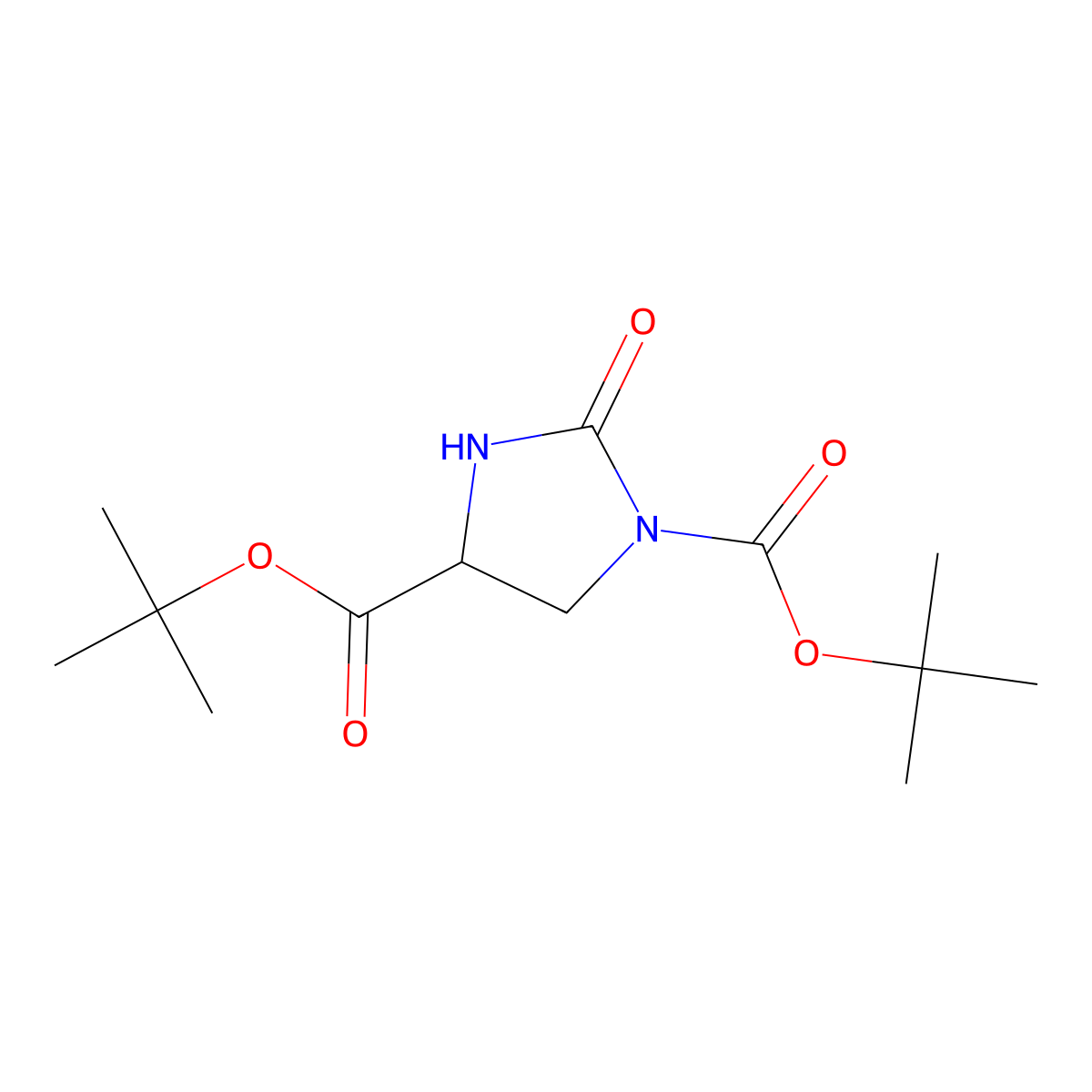 1,4-Di-tert-butyl 2-oxoimidazolidine-1,4-dicarboxylate molecular structure, CAS 1955518-02-1